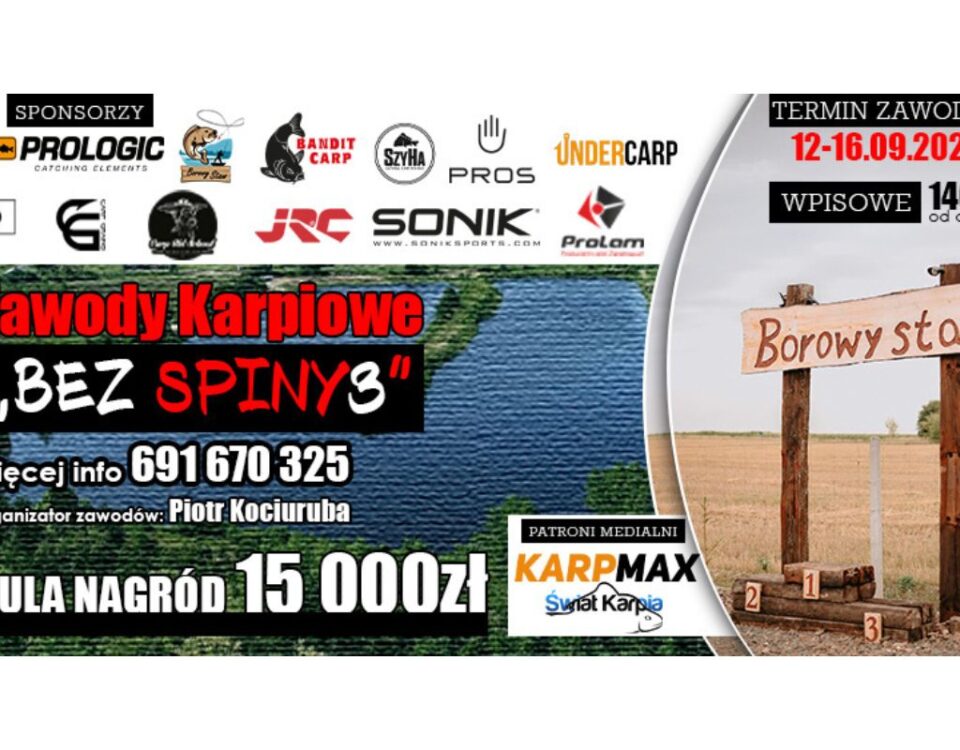 Zawody karpiowe Bez spiny na łowisku Borowy Staw