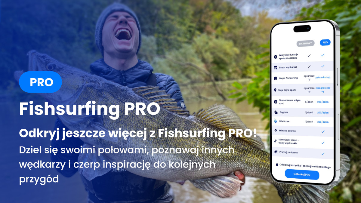 Fishsurfing PRO – rozszerzone możliwości aplikacji wędkarskiej