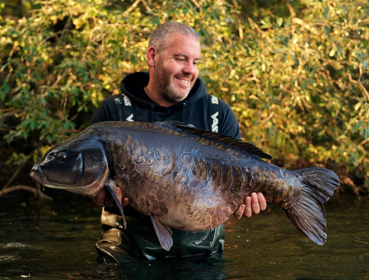 Niesamowity karp z jeziora Dinton Pastures w Wielkiej Brytanii