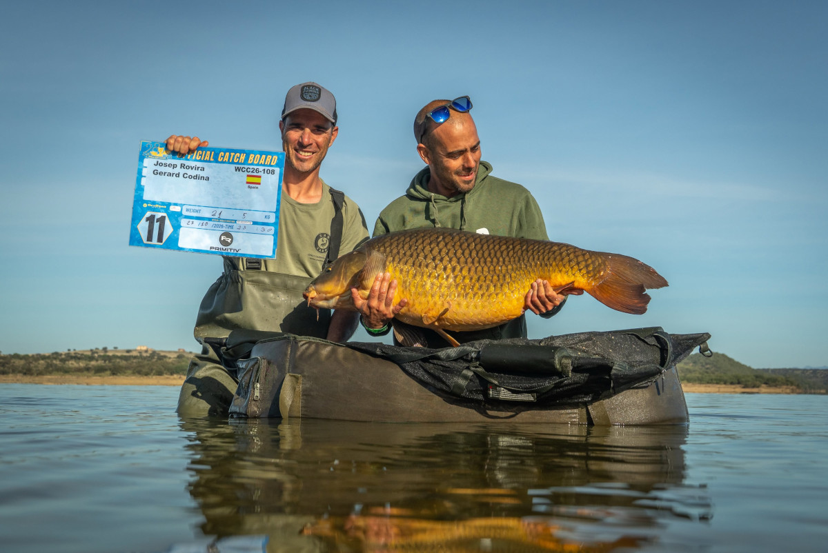 Josep Rovira i Gerard Codina, zwycięzcy World Carp Classic 2026 z wynikiem 55,7 kg